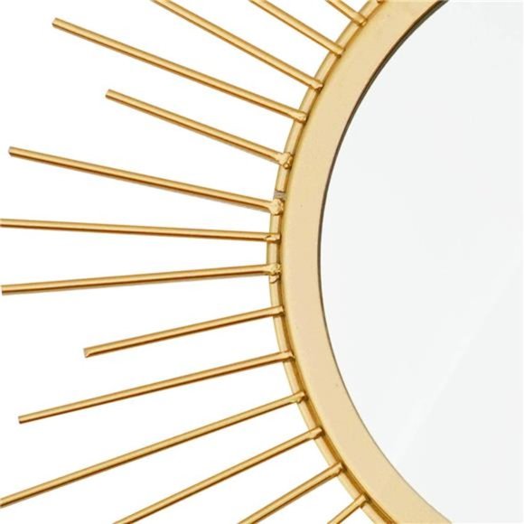 3 Pack Gold Mirrors for Wall Metal Sunburst Wall Mirrors Home Decor Wall Art - Picture 2 of 6